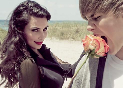 Elle fotografa la strana coppia: Justin Bieber e Kim Kardashian