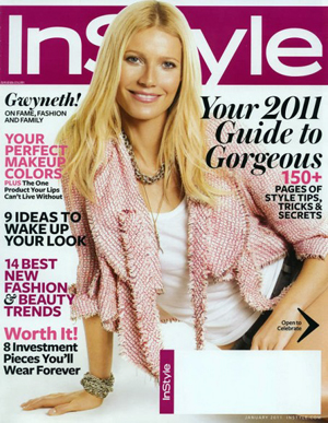 Gwyneth Paltrow sulla copertina di InStyle di gennaio