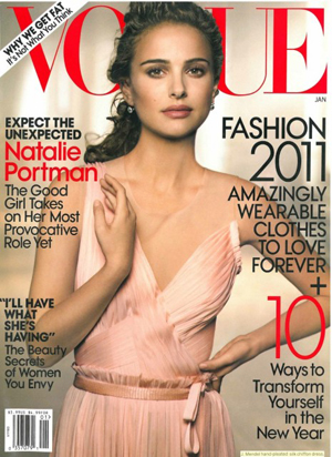 Natalie Portman: foto da copertina su Vogue di gennaio