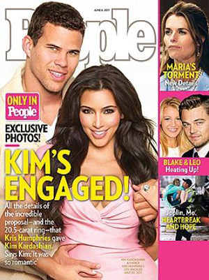 Kim Kardashian su People: le foto di una promessa sposa