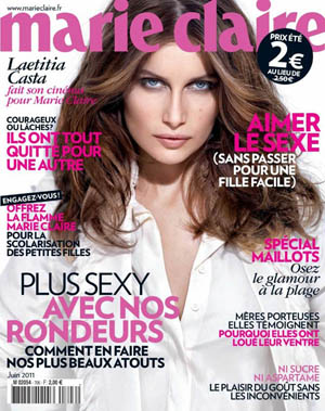 Laetitia Casta: cover giugno 2011 per Marie Claire
