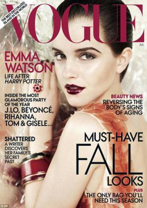Emma Watson: foto su Vogue Usa di luglio 2011