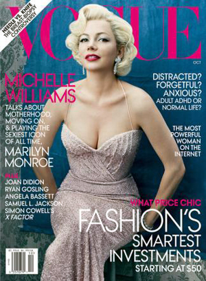 Michelle Williams: su Vogue sexy come Marilin Monroe