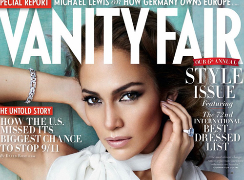 Jennifer Lopez: foto sexy con stile su Vanity Fair