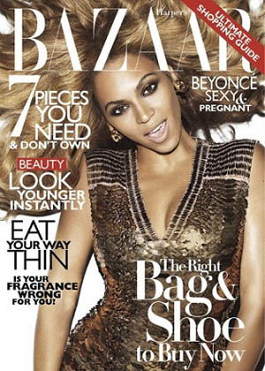 Beyonce e il pancione su Harper's Bazaar