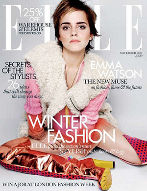 Emma Watson: servizio fotografico di classe su Elle di novembre 2011