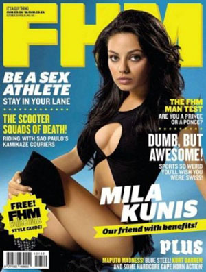 Mila Kunis: eccola su FHM di ottobre
