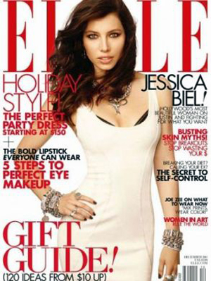 Jessica Biel: bellissima nel servizio fotografico di Elle di dicembre 2011