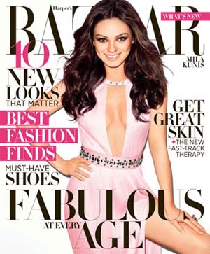 Mila Kunis sulla cover di Harper's Bazaar, alla ricerca di un compagno