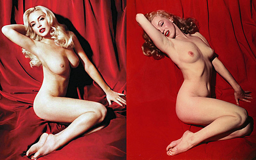 La foto di Lindsay Lohan-Marilyn nuda su Playboy