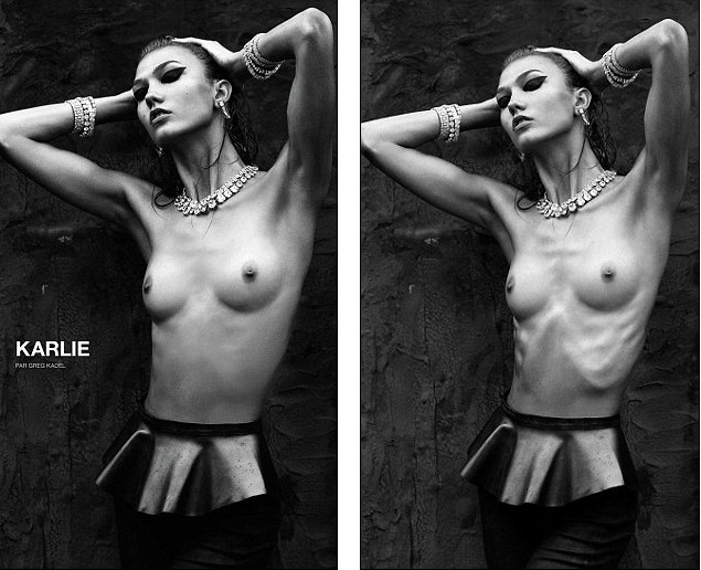 Karlie Kloss e il Photoshop per renderla più grassa 