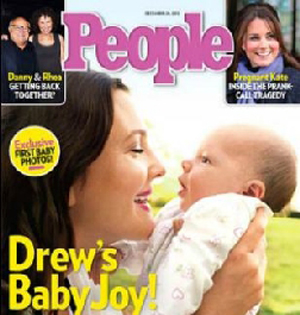 Drew Barrymore, mamma e modella per People