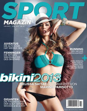 Melissa Satta negli scatti per Sport Magazine Austria