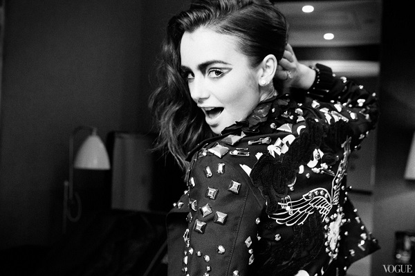 lily collins vogue