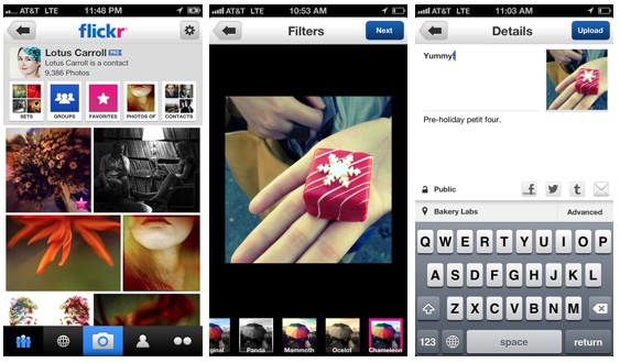 Flickr, aggiornamento dell'applicazione per smartphone