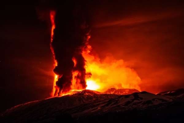 Foto eruzione Etna 3 dicembre 2015